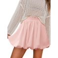 thumbnail image 3 of Women Summer Boho High Waisted Ruffled Cute Casual Dressy Mini Skorts Pink XL, 3 of 7