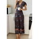 thumbnail image 4 of Vestido largo bohemio con estampado floral, cuello en V, manga corta, abertura para fiesta en la playa para mujer, 4 of 8