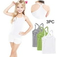 thumbnail image 4 of GERsome 3 Pack Girls Tank Tops Toddler Kids Cotton Undershirts Sleeveless Summer T Shirts Soft Round Neck Tank Tops, Sizes 8-9 Years, 4 of 9