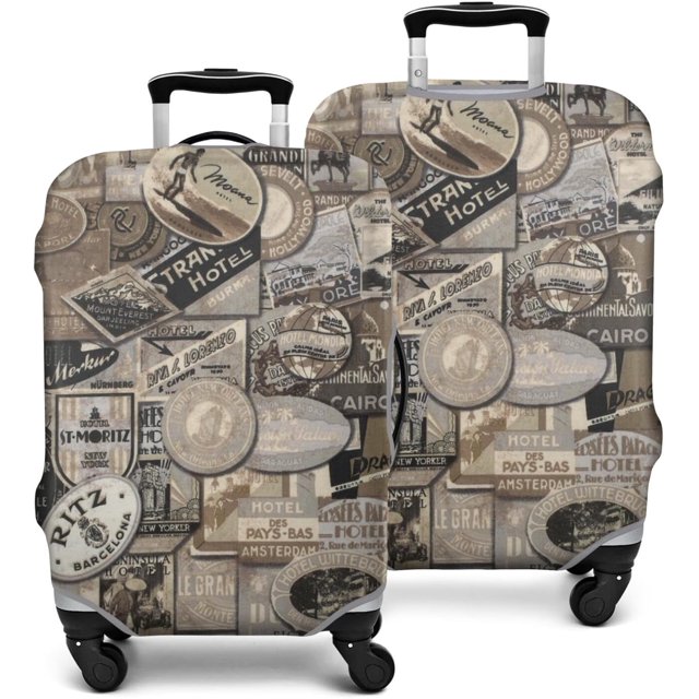 Travel Luggage Cover Suitcase Protector Fits 18-32 Inch Luggage Wheel Covers Patterned Travel Related Items Flower Luggage Protector Elastic Luggage Anti-scratch Suitcase Cover L