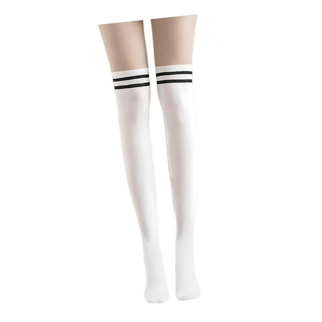 Bas Cuisse Bas Décontractés Costume Patchwork Mince Extra Long Femmes au-Dessus du Genou