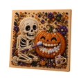 thumbnail image 1 of Halloween Pearl Art DIY Kit, Cute Ghost Pumpkin Moon Mosaic Pearl Painting Set for Beginners, Sparkling Fall Wall Decor Craft Gift Kids Adults Family Halloween Party, 1 of 3