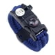 thumbnail image 1 of Sonducket Paracord de supervivencia silbato arrancador de fuego Flint rascador luz LED brújula Escalada azul, 1 of 2