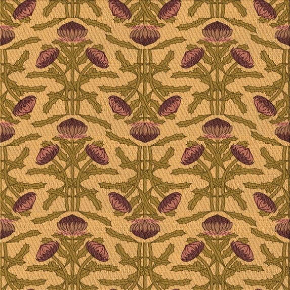 Ahgly Company Machine Washable Indoor Square Transitional Mahogany Brown Area Rugs, 6' Square