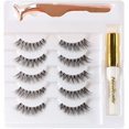 thumbnail image 1 of Faux Cils Demi Naturels Faux Cils 5 Paires Multipack avec Colle et Applicateur, 1 of 7