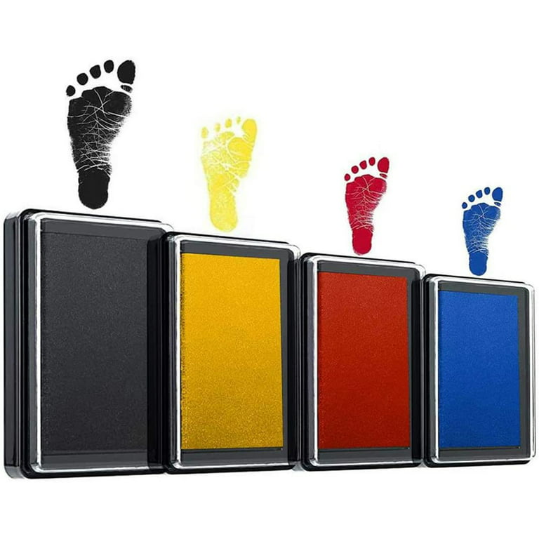 Oenbopo 6Pcs Baby Footprint Ink, Reusable Non-Toxic Ink Pad for Baby  Footprint Ink Pad Handprint Paw Print, Feet and Hands Stamp for Boys and  Girls Christmas New Year 