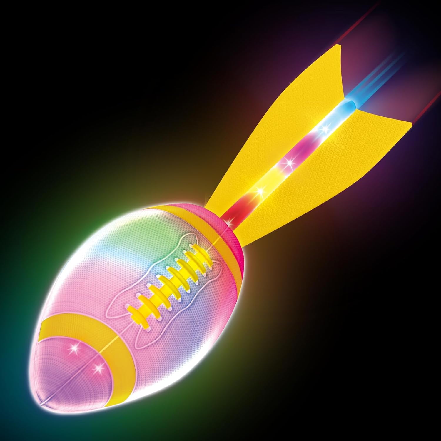 Light Up Football - Glow in The Dark Ball for Kids 8-12, 12 Color Changing & Rechargeable Glow Foam Ball, Night Game Toy & Outdoor Sports Birthday Gifts for Boys and Girls