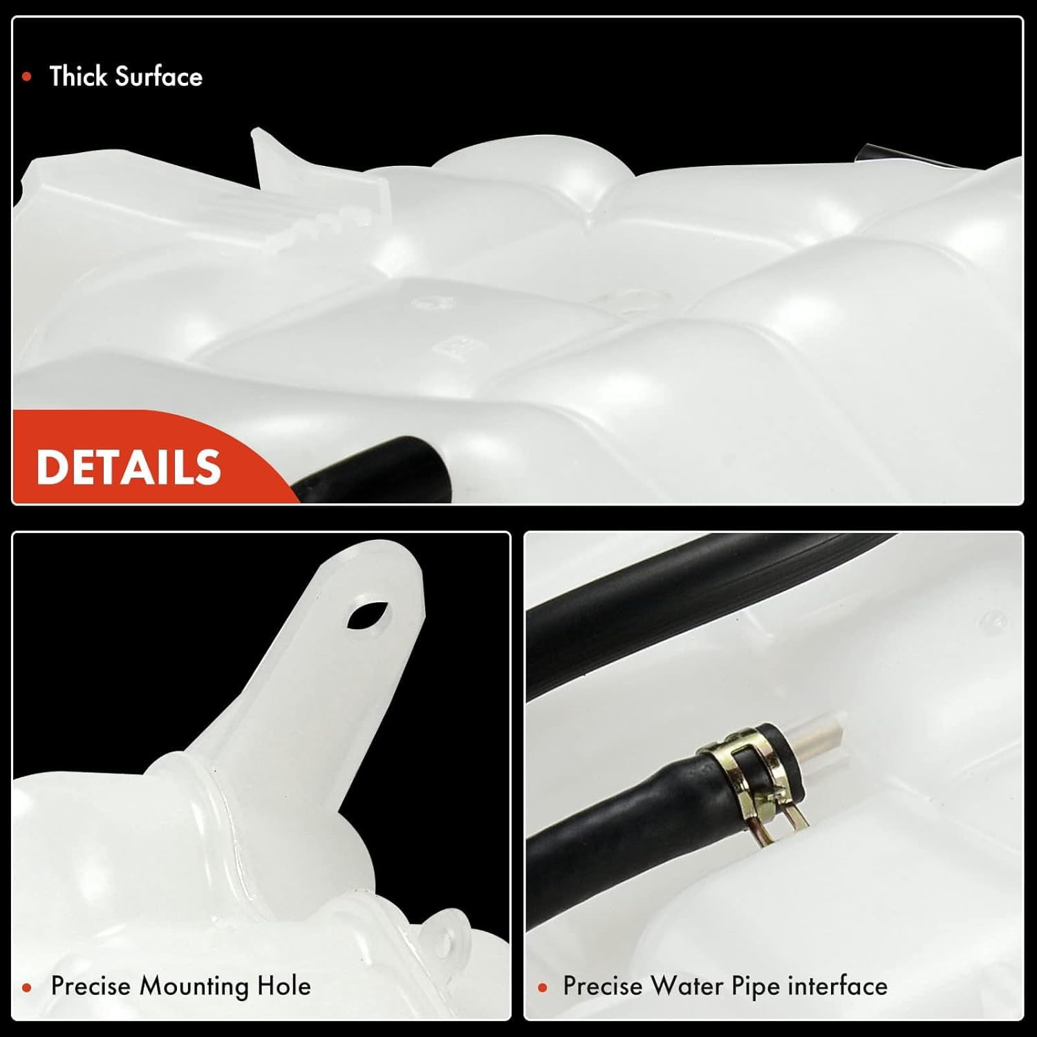 A-Premium Coolant Expansion Tank Compatible with Jeep Liberty 2002-2007 3.7L Front
