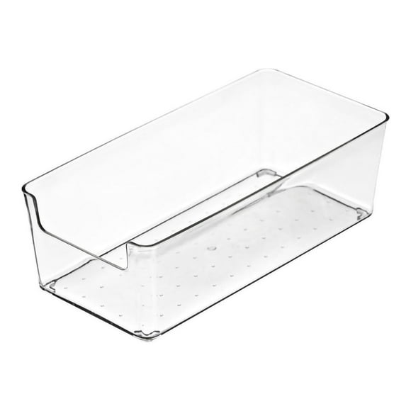 Divisores de almacenamiento de cajones de plástico transparente duradero para cocina - Caja rectangular pequeña