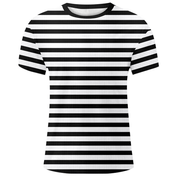 WOYY Toddler Boys Striped T-Shirt Short Sleeve Crew Neck T Shirt Casual Tee, Sizes 3-4