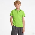 thumbnail image 2 of NIEWTR Toddler Boys Cozy Polo Shirts Collared T-Shirts Cotton Short Sleeve Tees Active Summer Outfits(Green,9-10 Years), 2 of 7