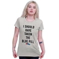 thumbnail image 4 of Should Have Taken Blue Pill Nerdy Womens Fitted Plus Size Graphic Tee Brisco Brands 2X, 4 of 5