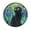 Black Cat and Irises, variant on 36.2 Inch Round Floor Mat Black Cat and Irises Carpet Decor Rug for Living Room Bedroom