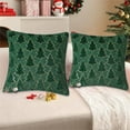 thumbnail image 5 of Christmas Decorative Pillow Cover, Classic Red Green White Embroidered Pillow case, Xmas Tree Pattern Sofa Cushion Case Christmas New Year Couch Decor, 5 of 6