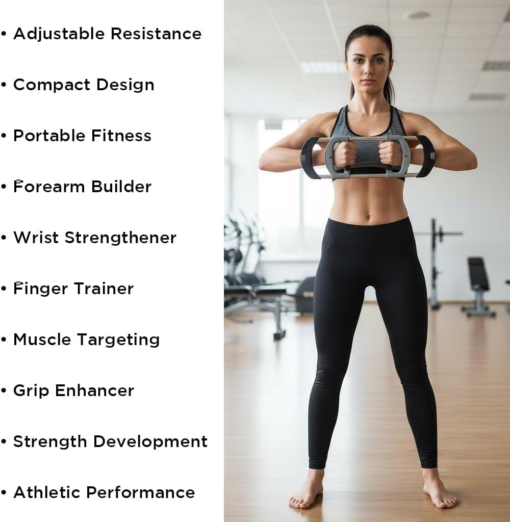 Ultimate Adjustable Arm Grip: Strengthen Forearms, Wrists & Fingers - Portable, Versatile, and Effective Fitness Solution for All