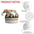 thumbnail image 4 of KLL Christmas Hats for Adults Plush Christmas Card With Gnomes Print Santa Hat Xmas Fluffy Santa Claus Hat for Women Men, 4 of 6
