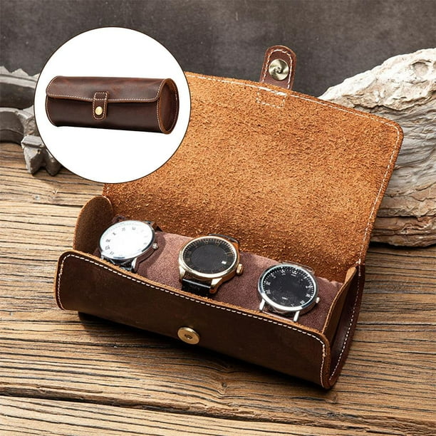 Reloj Rollo Estuche de viaje Reloj Caja Organizador Reloj Pantalla para hombre Grande Sunnimix Estuche de viaje con rollo de reloj Walmart en linea