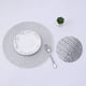 thumbnail image 4 of Juego de 6 manteles individuales redondos con purpurina plateada de SHACOS, 38 cm, 4 of 7