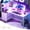 White, variant on Homieasy Gaming Desk with LED Light Strip and Power Outlet, 59 Inch Reversible Computer Gaming Desk with Monitor Stand & Drawers, White