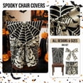 thumbnail image 2 of Vintage Spooky Mushroom Ghost Print Chair Cover, Decorative Bow Halloween Chair Protector for Dining Chair Decor, Halloween Party Dining Chair Ornament, 2 of 8