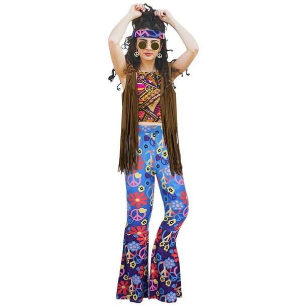 Ropa Hippie Moda De Los 60 Y 70 Mujeres Vestido Años 60 Disfraz