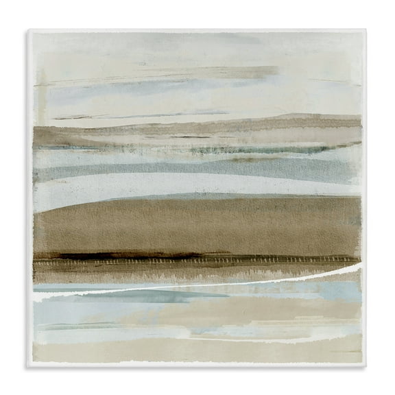 Stupell Industries Soft Winter Sands Abstract Painting Gallery Wrapped Canvas Art Print Wall Art, 17 x 17