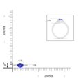 thumbnail image 4 of ANGARA Natural Oval Tanzanite Solitaire Ring with Diamonds in 14K White Gold for Women (Size-6x4mm) | December Birthstone, Birthday, Anniversary, Jewelry Gift for Women | Natural Tanzanite Ring, 4 of 8