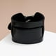 thumbnail image 5 of Pulsera de cuero PU Yuyangstore brazalete ancho ajustable para hombres y mujeres negro, 5 of 7