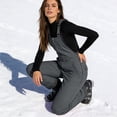 thumbnail image 7 of Womens Snow Bibs Waterproof Insulated Snow Bib Overalls Winter Warm Windproof Snowboard Pants Outdoor Ski Jumpsuit Dark Gray 3XL, 7 of 7