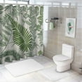 thumbnail image 7 of PRATYUS Sage Green Leaves Shower Curtain, Plant Bathroom Shower Curtain, Waterproof Fabric Botanical Shower Curtain 69x72, 7 of 7