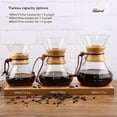 thumbnail image 5 of Pour Over Coffee Maker with Reusable Stainless Steel Filter, Borosilicate Glass Coffee Carafe, Wooden Collar, Manual Coffee Maker, Holds 400ML (2 Cups), 5 of 5