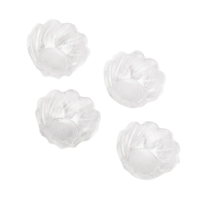Mini cuenco de fruta de plástico de 4 piezas Zulema con bordes acanados para cocina número 12