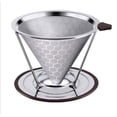 thumbnail image 1 of Filtro de café de acero inoxidable con base de malla de filtro de papel de filtro gratuito Filtro de café de malla, 1 of 4