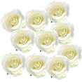 thumbnail image 1 of Cabeza de rosa artificial, accesorio de decoración para bodas, color blanco leche leche blanca, 1 of 9