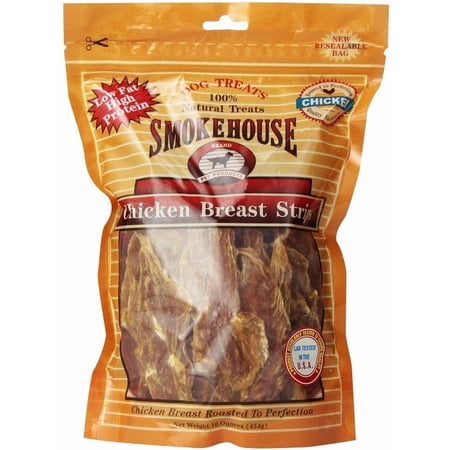 Smokehouse Chicken Breast Strips Dog Treats [New Dog Supplies, Dog Meat and Jerky Treats, Smokehouse, Dog Supplies] 16 oz