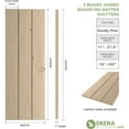 thumbnail image 2 of Ekena Millwork 16 1/2"W x 44"H Rustic Three Board Joined Board-n-Batten Knotty Pine Faux Wood Shutters w/No Batten (Per Pair), Primed Tan, 2 of 11