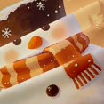 thumbnail image 5 of Manfei Snowman Blackout Curtains Set of 2 (52x84 Each) Snow Curtain, Yellow Green, 5 of 6