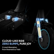 Electric Scooters for Adults, 650W Motor, Up to 21 MPH, Folding E Scooter with Side Lights