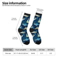 thumbnail image 2 of Disketp Cartoon Surfer Sharks Unisex Crew Socks Lightweight Breathable Ventilation Ankle Socks, Mid-calf socks for Daily, 2 of 6