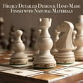 thumbnail image 6 of Wegiel Legate Luxury Wooden Chess Set for Adults - Handcrafted from Premium Beech and Birch Wood - Unique Folding Design with Chess Piece Storage, 6 of 7