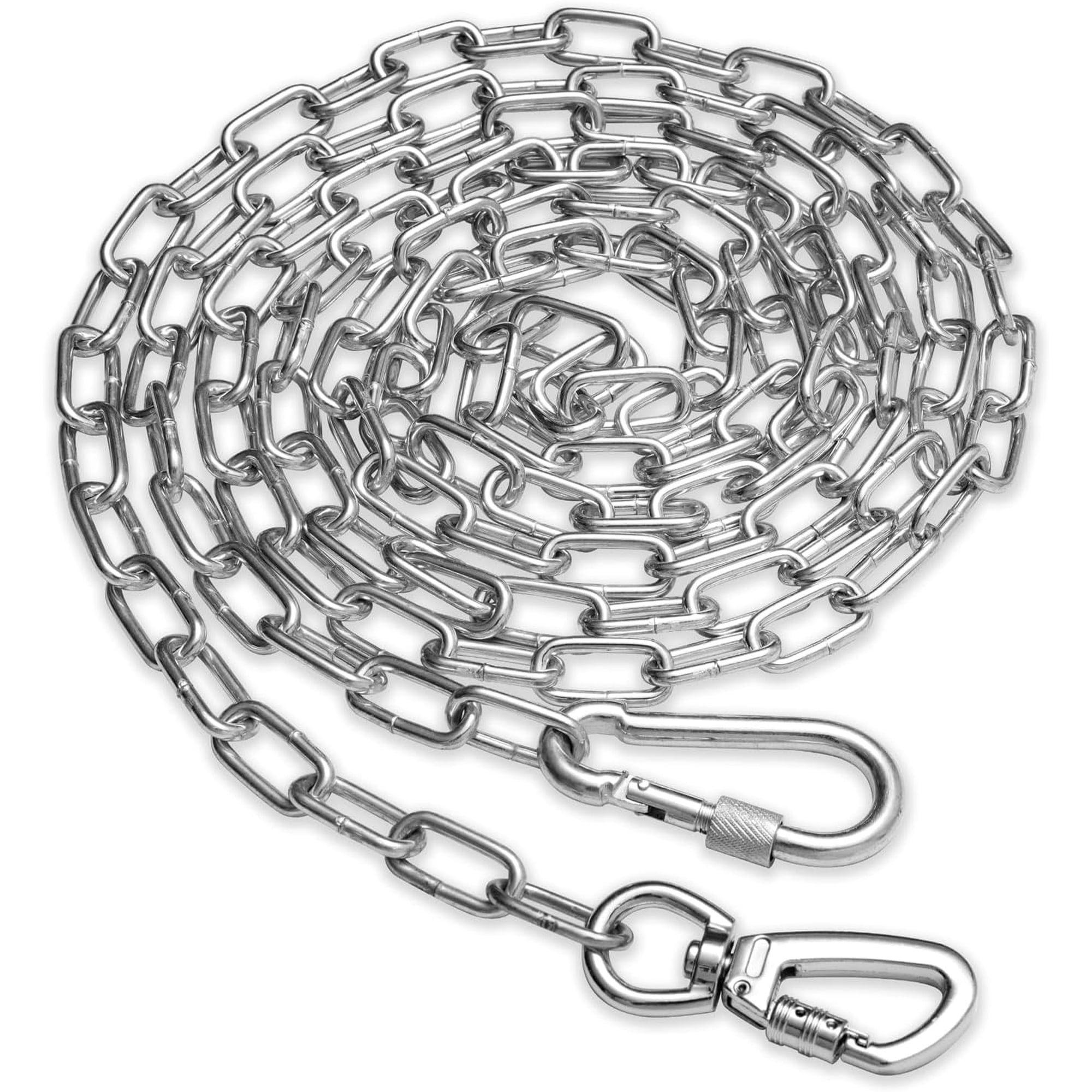 Libbipaw Heavy Duty Dog Chain for Yard-10FT Metal Dog Chain Leash Chew Proof,Long Dog Lead for Outside with Strong Swivel Hook, Dog Tie Out Cable for Small Medium Dog up to 90LBS