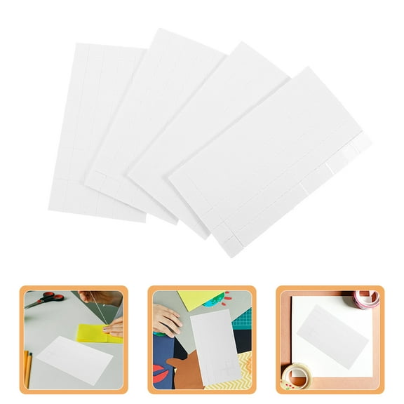FUTUREORYY Square Stickers Adhesive Foam Squares White EVA 264Set 12x12x3mm