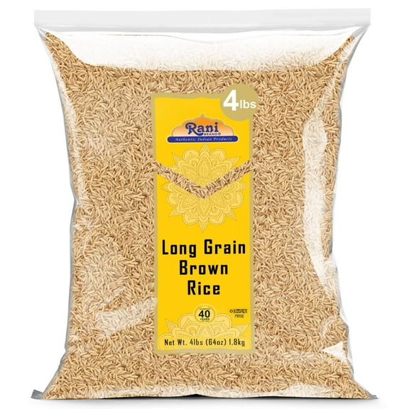 Rani Long Grain Brown Rice 64oz (4lbs) 1.81kg Bulk ~ All Natural | Gluten Friendly | Vegan | Non-GMO | Kosher | Product of USA