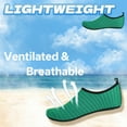 thumbnail image 6 of TELOLY Water Shoes for Women Men,Breathable Fit Swim Water Shoes,Beach Socks for Beach Swim Pool Surf Exercise,Green, 6 of 7