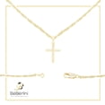 thumbnail image 7 of BEBERLINI Women Cross CZ Pendant Necklace Set 14K Gold Filled Rope Chain Jewelry 24", 7 of 7