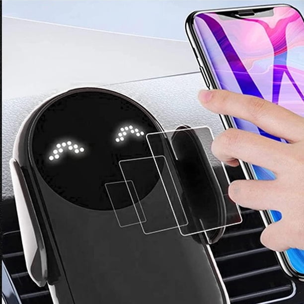 Cargador inalámbrico inteligente para coche, soporte para teléfono, cargador automático para teléfono móvil, soporte para cargador de coche, carga rápida Qi de 10 W