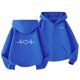 thumbnail image 2 of Sudadera deportiva informal con capucha y manga larga con estampado degradado para niños y niñas, de poliéster, 2 of 8