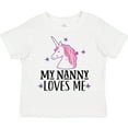 thumbnail image 3 of Inktastic My Nanny Loves Me Unicorn Girls Toddler T-Shirt, 3 of 5