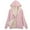 Pink, variant on Fesfesfes Women Flannel Jacket Fashion Hooded Jacket Print Zip Long Sleeve Pocket Top Blouse Coat