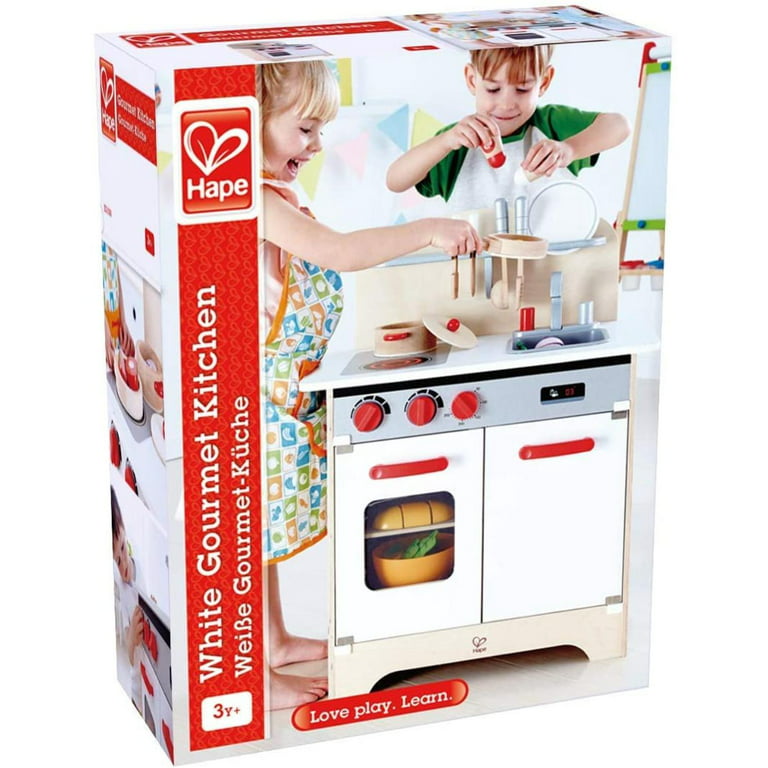 Hape Wooden Black Coffee Maker Kitchen Set with Accessories| Pretend Play  Toy Set for Kids Ages 3 Years and Up